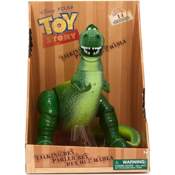 Disney Store Official Rex Interactive Talking Action Figure from Toy Story, Features Sounds and Phrases from The Movies, Interacts with Other Figures and Toys