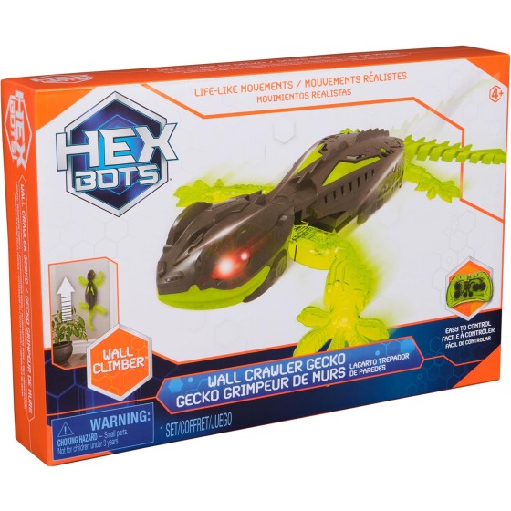 HEX BOTS Wall Crawler Gecko, Rechargeable Remote Control Robot Kids Toys, Climbs up Walls, RC Robot Toys
