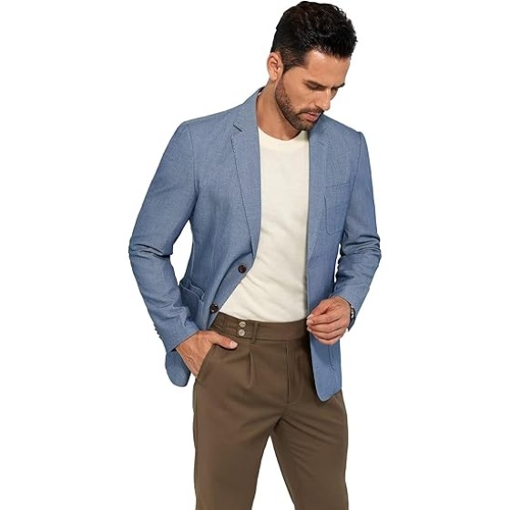 Mens Suit Jackets Blazer Slim Fit Casual Mens Sport Coats 2 Button Notched Lapel Dress Jacket for Men Prom Tuxedo Jacket
